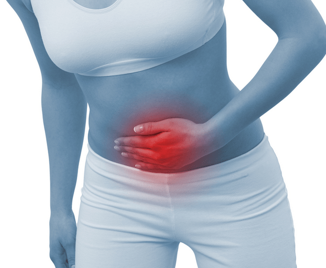 dor abdominal devido a varizes esofágicas